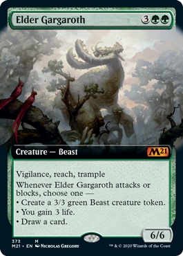 Elder Gargaroth Magic Core Set 2021 Bordless